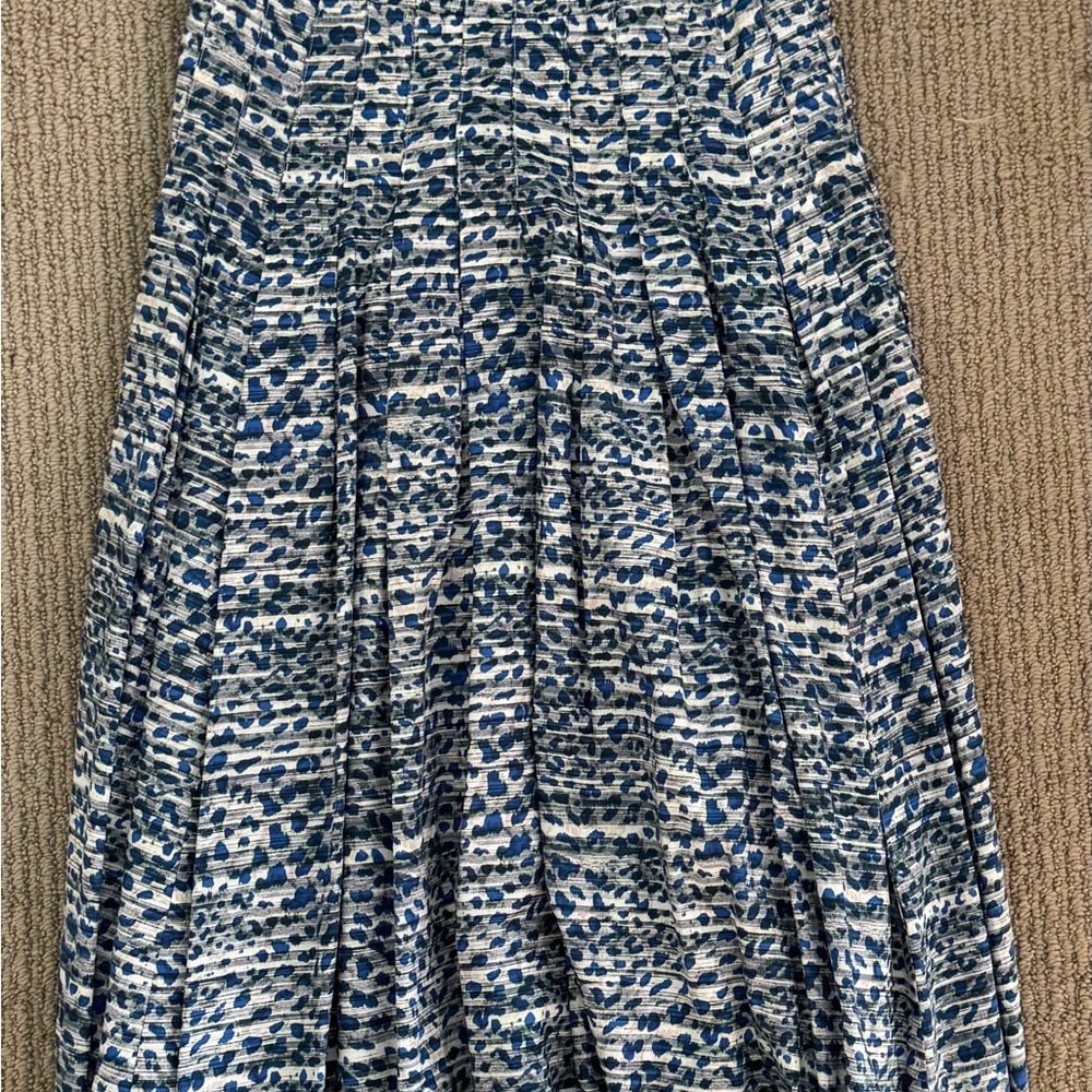 Hunter Bell Blue and White Midi Dress